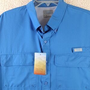 NWT Ocean & Coast Advantage Men's Large Vented Fishing SS Shirt